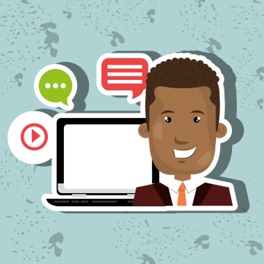 sosyal ağ kullanıcı dizüstü 