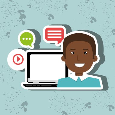 sosyal ağ kullanıcı dizüstü 