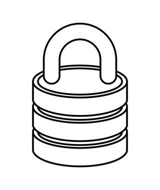 Asma kilit simgesi tasarım