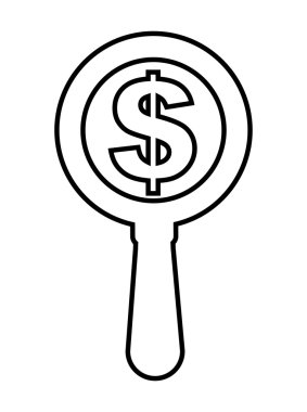 Arama izole para simgesi tasarım