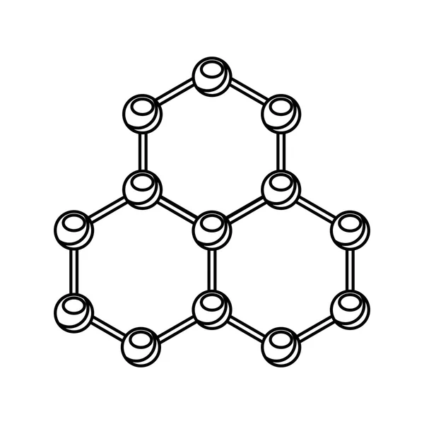 Design de ícone de estrutura molecular — Vetor de Stock