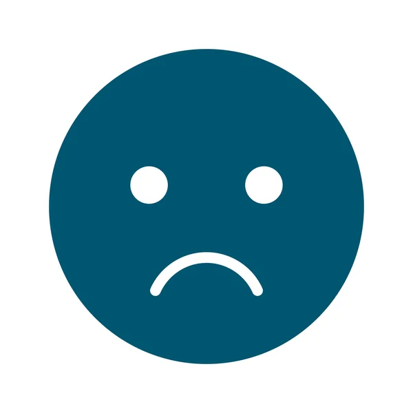Smutná tvář ikony designu — Stockový vektor