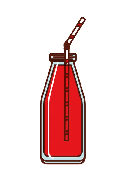 Jugo botella de fruta — Vector de stock