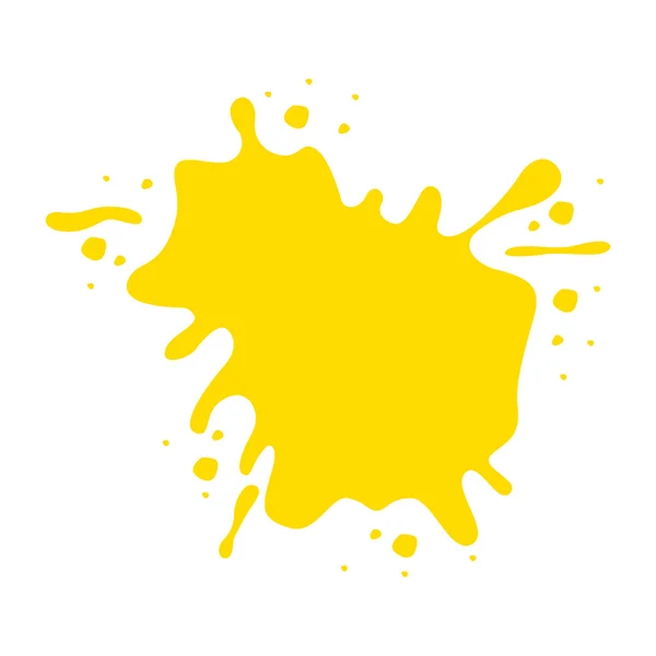 Tache de peinture jaune — Image vectorielle