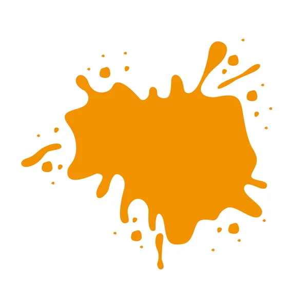 Orange paint stain — Stock Vector