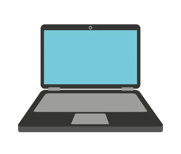 Laptop computer isolated icon design — Stock Vector