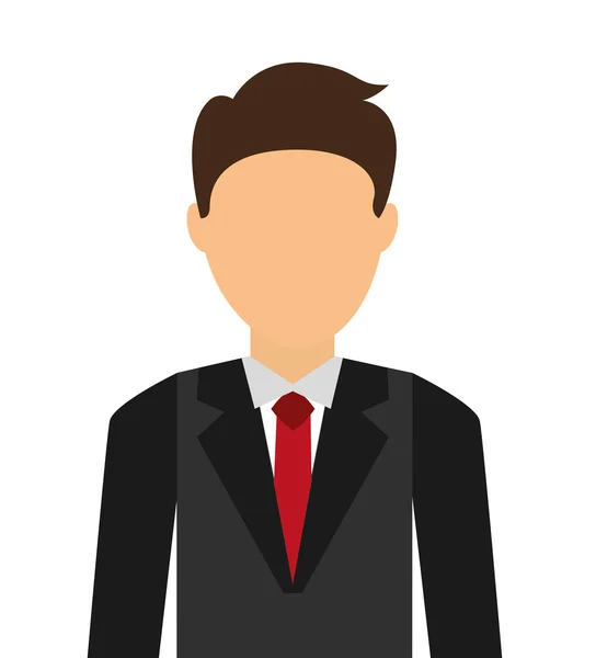 Zakenman avatar pictogram ontwerp — Stockvector