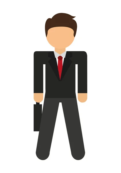 Zakenman avatar pictogram ontwerp — Stockvector