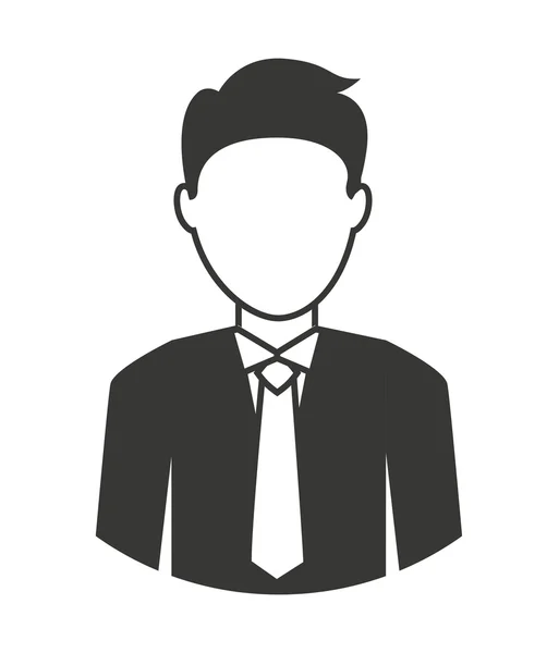 Zakenman avatar pictogram ontwerp — Stockvector
