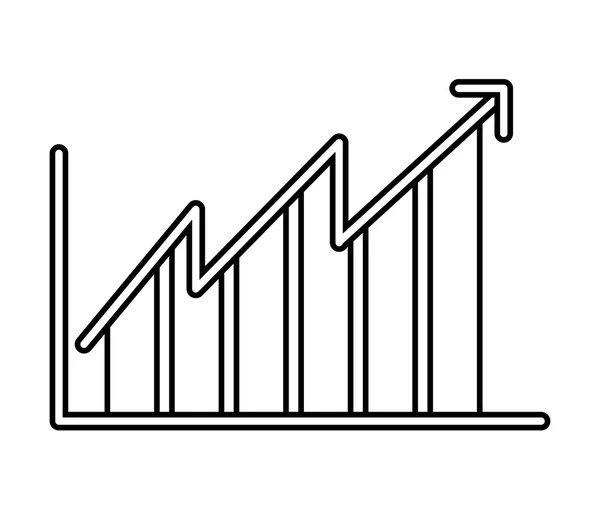 Desenho de ícone de crescimento estatístico — Vetor de Stock