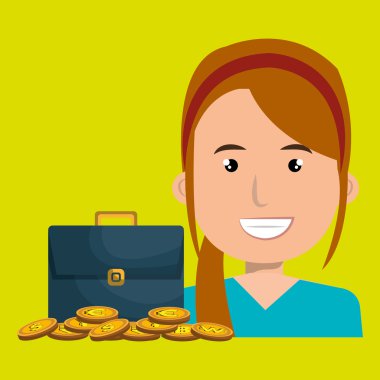 kadın portföy ve para ile 