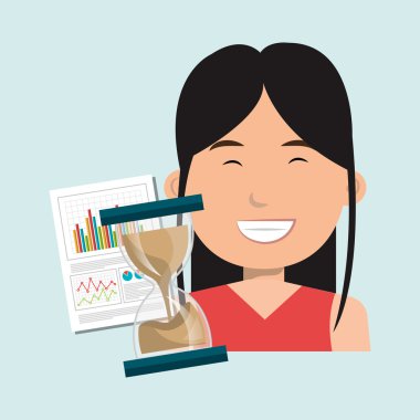 kadın kum saati ve istatistik