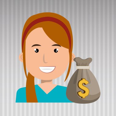 iş kişi para çantası ile  