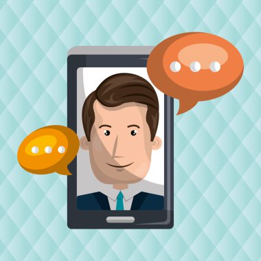 kişi online iletişim izole simgesi