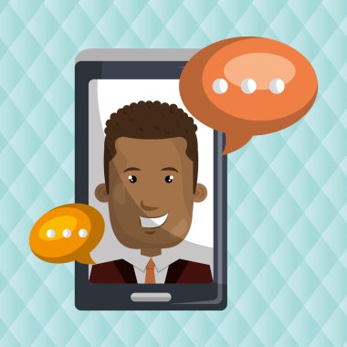 kişi online iletişim izole simgesi