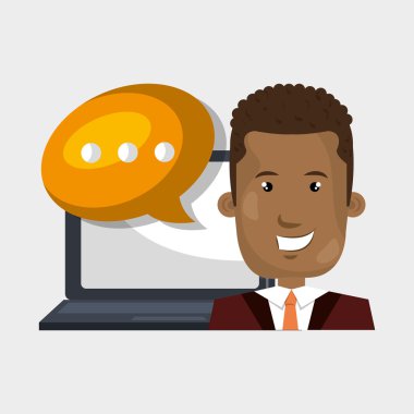 kişi online iletişim izole simgesi