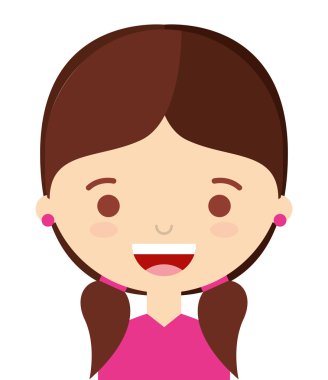 küçük kız simgesi tasarım yüz