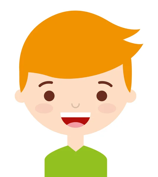 Face little boy — Stock Vector