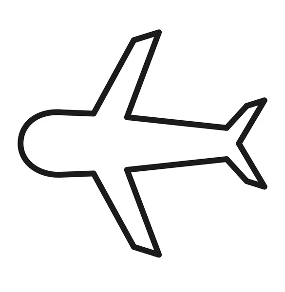 Silueta de avión icono de diseño — Vector de stock