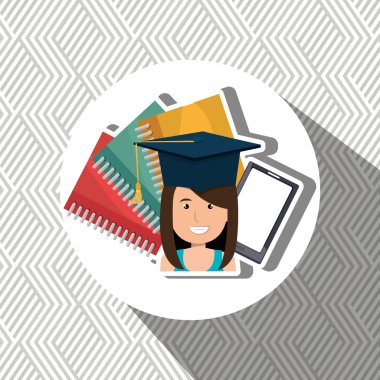 kitap ve tablet ile yüksek lisans öğrencisi 