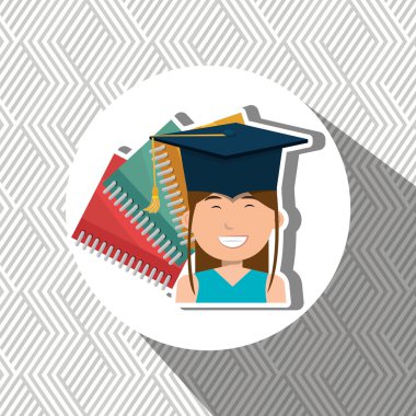 Kitaplar ile yüksek lisans öğrencisi 