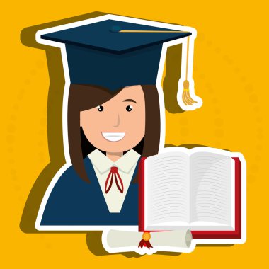 kitap ve diploma ile yüksek lisans öğrencisi 