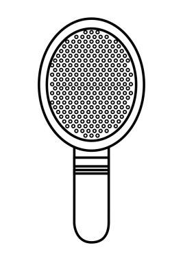 izole makyaj simgesi tasarım tarak