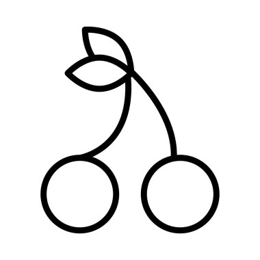 fesh meyve kiraz izole simgesi tasarım