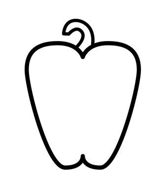 fesh sebze biber izole simgesi tasarım