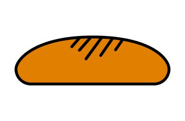 lezzetli ekmek izole simgesi tasarım