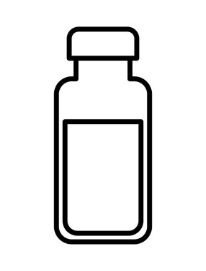 şişe süt izole simgesi