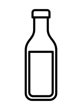 şişe süt izole simgesi