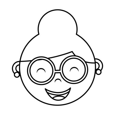 Büyükanne izole simgesi tasarım