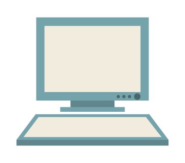 Masaüstü bilgisayar simgesi tasarım izole