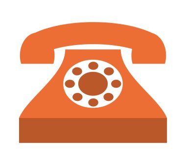 Retro telefon simgesi tasarım izole