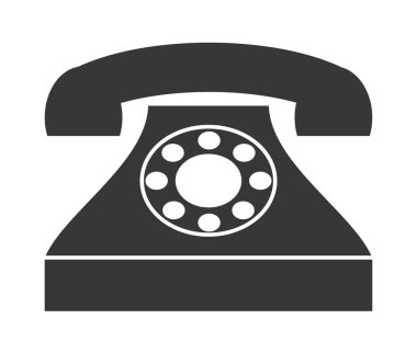 Retro telefon simgesi tasarım izole