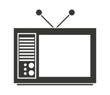 eski izole tv simgesi tasarım