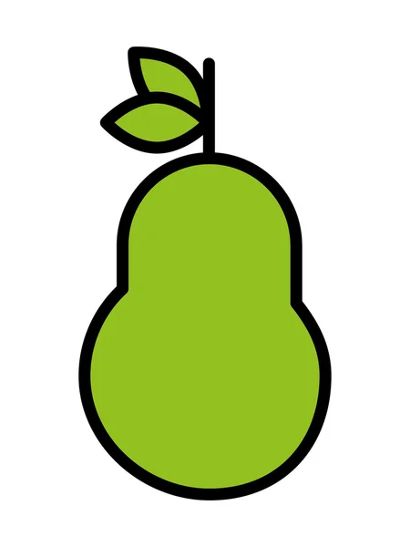 Fesh fruit poire isolé icône design — Image vectorielle