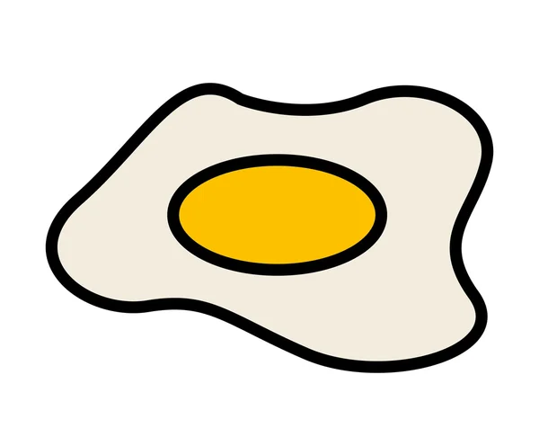 Fried egg isolated icon design — Stock Vector