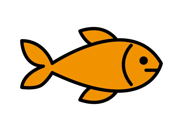 Poisson viande icône isolée design — Image vectorielle