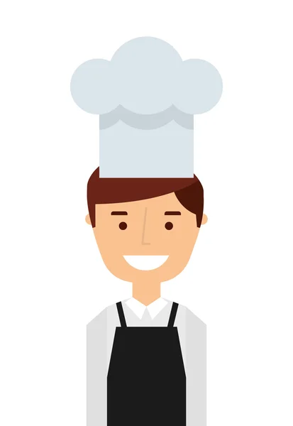 Professionele chef-kok geïsoleerd pictogram ontwerp — Stockvector