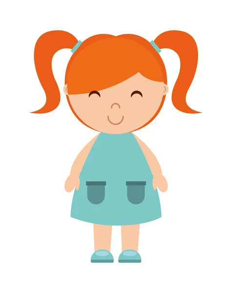 Malá holčička, samostatný ikony designu — Stockový vektor