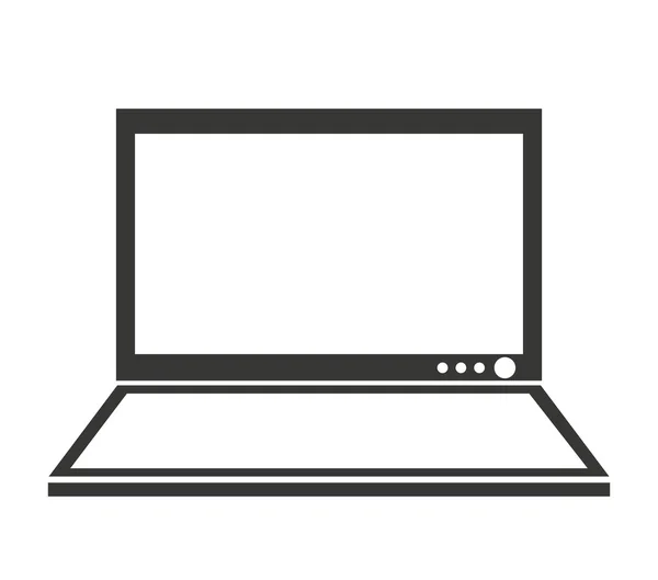 ラップトップ コンピューターは、アイコンのデザインを分離しました。 — ストックベクタ