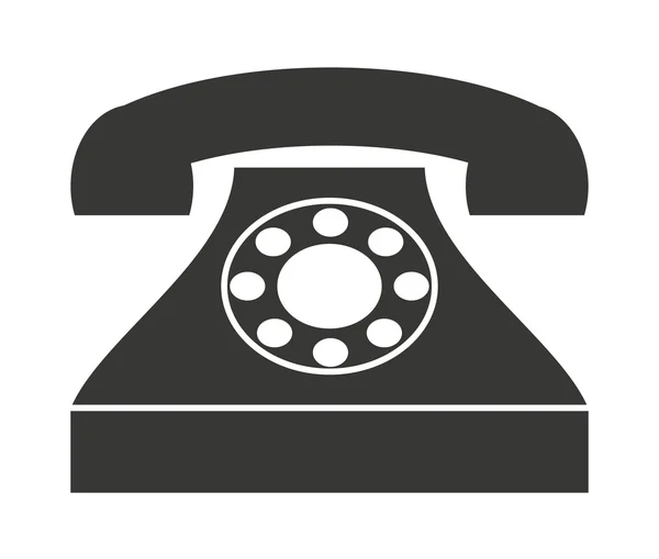 Retro teléfono aislado icono de diseño — Vector de stock