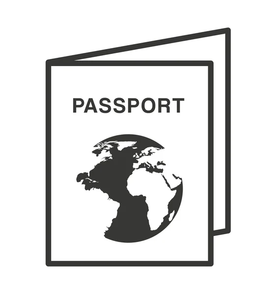 Passaporto isolato icona design — Vettoriale Stock