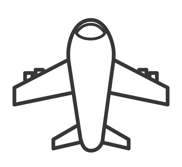 Flugzeug Silhouette isolierte Ikone Design — Stockvektor