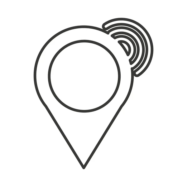 Design de ícone de localização de pino isolado — Vetor de Stock