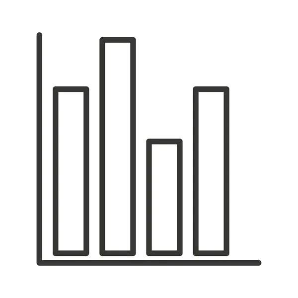 Barres statistiques icône isolée design — Image vectorielle