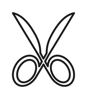 makas kesim izole simgesi