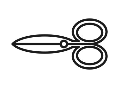 makas kesim izole simgesi